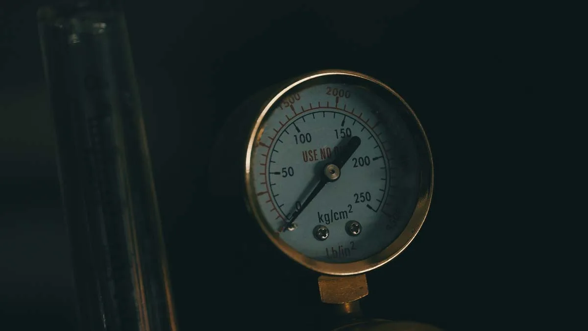En bild på en manometer